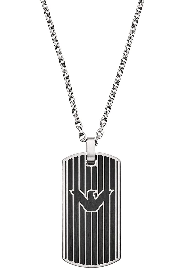 Emporio Armani Necklace for Men , Length: 525mm, Size Pendant: 32x16x2mm Silver Stainless Steel Necklace, EGS2724040