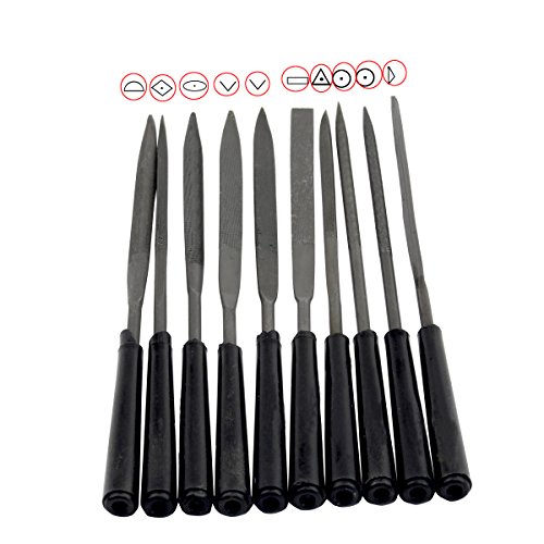 Hanperal 10pcs Mini needle file set File Needles Jewelers Wood Carving Craft Metal Tool - Thumbnail 2