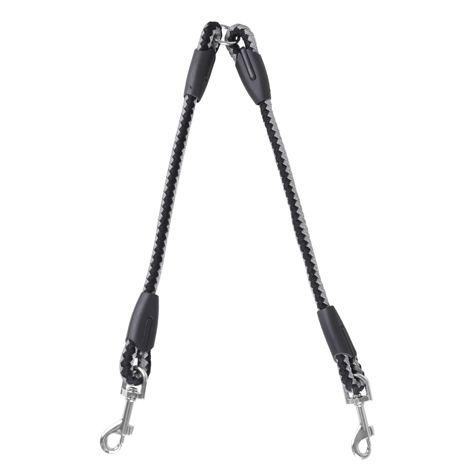 Double Dog Leash Coupler, 360° Rotation Dog Lead Splitter,Double Hook Dog Lead for 2 Large Medium Small Puppy Dogs