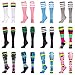 NEWZILL Medical Compression Socks for Women and Men Circulation 20-30 mmHg Best Compression Stockings for Running Athletic Travel Flight Nurses Pink Heart