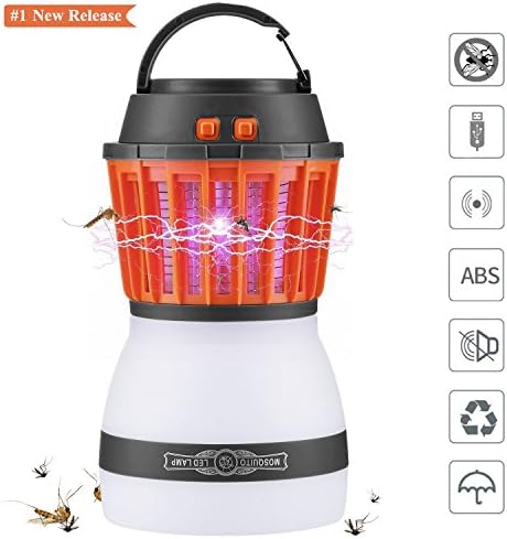 Ocaatech [2018 Newest Version] Bug Zapper 2 In 1 Night LED Light Bulb Lamp &amp; Mosquito Zapper Repellent| Waterproof,Compact, Rechargeable &amp; Portable| For Indoor &amp; Outdoors, Home &amp; Traveling
