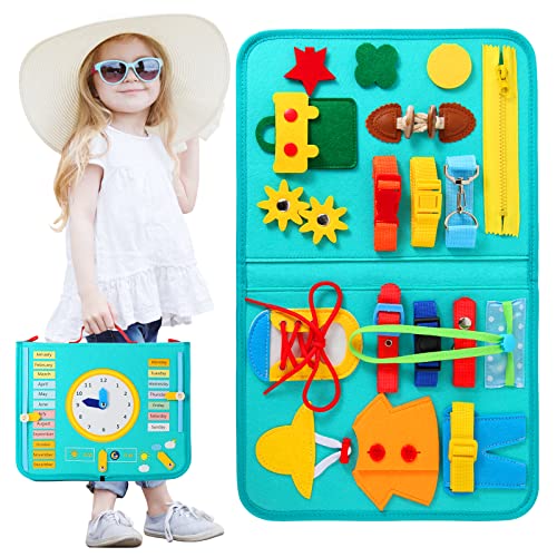 Helsintech Busy Board For 1 Year Old, Montessori Busy Book For 2 Year