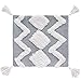 blue page Boho Neutral Decorative Throw Pillow Covers 18X18 Inch, Woven Tufted Square Pillows Cover for Couch Sofa Bedroom Living Room, Indoor Outdoor Grey Pillow Cases with Tassels