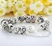 BAMOER Lucky Charm Snake Chain Bracelet Vintage European Style Beaded Bracelet for Women Girls Party Bracelet 7.0 inches Style 3