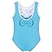 BAOHULU Girls Gymnastics Leotard Sparkle Shiny One Piece Dance Outfit B147_LightBlue_4A