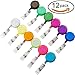 12 Pieces Retractable Badge Holders Reel with Belt Clip for Key Card Name Card Pass ID Card ,12 Colors