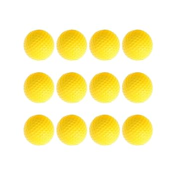 IainStars 12pcs Golf PU Ball Interior Beginner Training Soft Ball(Yellow)