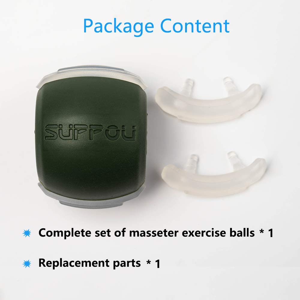 SUPPOU Jaw Exerciser and Neck Toning, Face Slim Jawline Shaper Facial Exerciser Ball for Men/Women (Elite Green) : Beauty