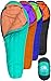 Hyke & Byke Eolus 0°F Cold Weather Mummy Hiking & Backpacking Sleeping Bag - Goose Down 800 FP 4 Season Sleeping Bags for Adults - Ultralight with Compression Stuff Sack (Mint/Tangerine, Regular)