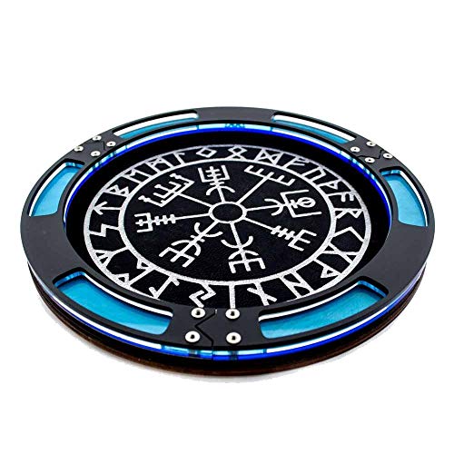 C4Labs Round Dice Tray~Norse Compass for Gaming
