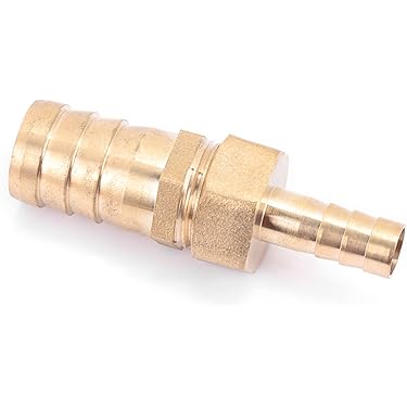 Beduan Brass Hose Barb Reducer, 3/4" To 5/8" Barb Hose