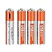HITRENDS AAA Batteries - Rechargeable Triple A Lithium Batteries - Micro USB Charging Port, 1.5V/ 400mAh, Pre-Charged, 1000 Cycle - Not Alkaline/Ni-MH Batteries - 4/Pack Green