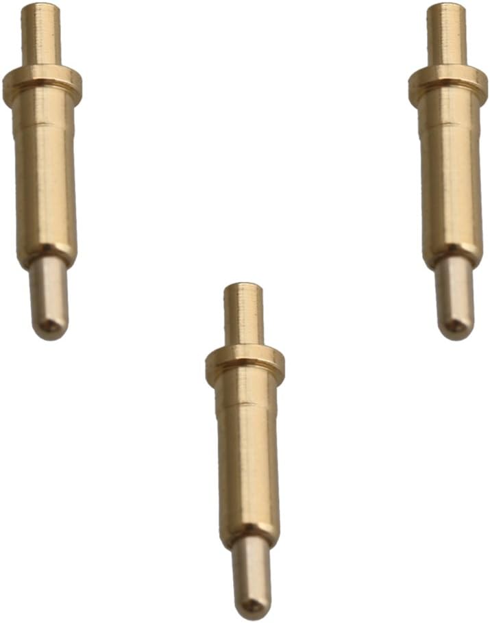 Mxfans Gold-plated 9mm Long 2.0mm Pin Head Copper Thimble Probes Spring Pin Pack of 100, Small - Image 3