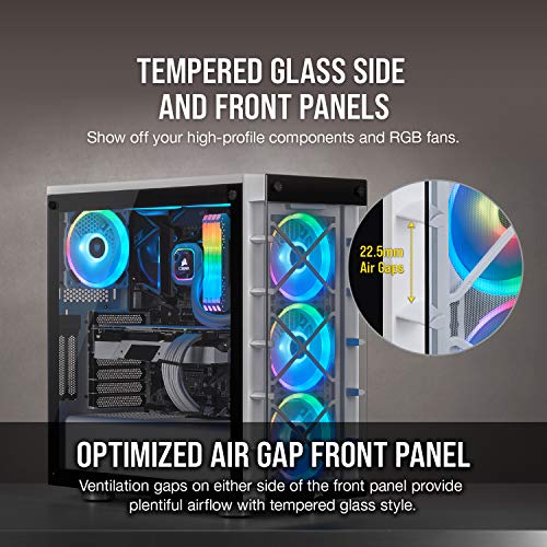 Corsair-iCUE-465X-RGB-Cristal-Templado-Chasis-Semi-torre-ATX-Inteligente-Paneles-Lateral-y-Frontal-de-Cristal-Templado-Tres-Ventiladores-LL120-RGB-LED-Incluidos-Blanco