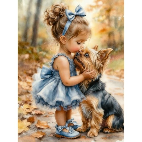 Girl and dog