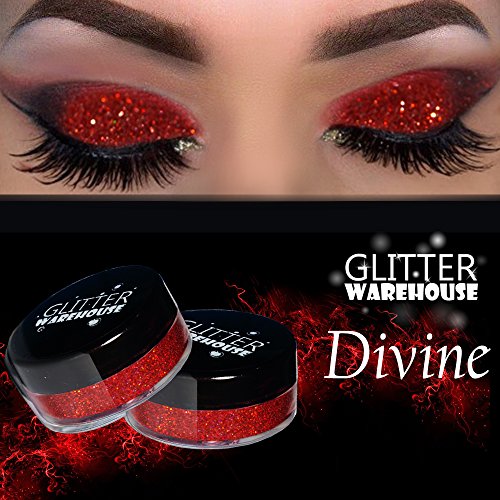 Devious glitterwarehouse red holographic glitter great for eyesha…