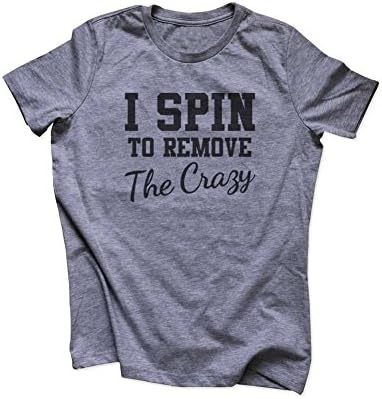 I SPIN To Remove The Crazy - Spinning running workout fitness yoga Women's Relaxed Soft Shirt (XL, Grey Triblend)