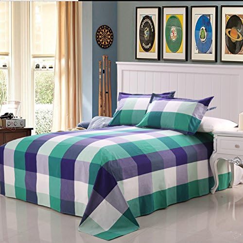 Lattice thickened rough sheets/One piece cotton sheet-D 180x210cm(71x83inch)