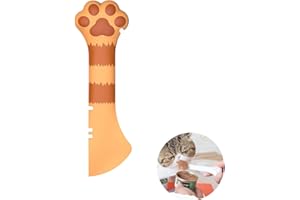 Sheldamy Silicone Pet Food Spoon, Cat Food Can Opener Paw, Wet or Dry Food Short Spoon for Cat Dog With Mini Spatula
