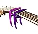 Guitar Capo (2 Pack) for Acoustic Guitars, Ukulele, Banjo, Mandolin, Bass - Made of Ultra Lightweight Aluminum Metal (1.2 oz!) for 6 & 12 String Instruments - Nordic Essentials (Pink+Purple)