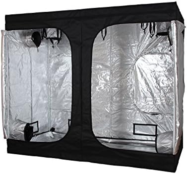 96"x48"x84" Indoor Grow Tent Room 100% Reflective Mylar Hydroponic Non Toxic Hut 600D 8'x4'x7' HX-009684-P