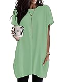 Short Sleeve Womens T Shirts Trendy Tunic Tops 2025