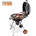 TACKLIFE Charcoal Grill, BBQ Grill, 22.5 inch Diameter Double-Layer Grid Portable Grill, Reinforced 1.25 inch Thickened Steel Support Frame, with One-Touch Clean System(Ash Catcher) and Storage Shelf