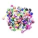 BodyJ4You 100PC Tongue Barbells Nipple Rings 14G Acrylic Ball Flexible Bar Random Body Piercing Jewelry