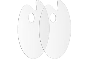Tamaki Acrylic Paint Palette Paint Pallet Clear Paint Tray Palette, Easy Clean Non-Stick Artist Pallet for Oil Watercolor Craft DIY Art Painting Palette, 2 PCS