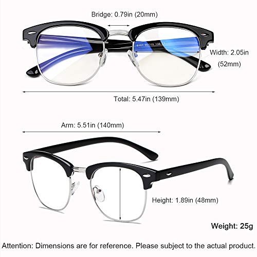 STAMEN Blue Light Blocking Glasses for Men Women, Anti Eye Strain/UV Headache Better Sleep, Computer/Gaming Blue Blocker Glasses