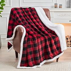 BEDELITE Sherpa Fleece Blankets Queen Size - Black