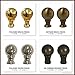 Royal Designs Small Ball Lamp Finial for Lamp Shade, 2 Inch, Antique Brass - Set Of 2