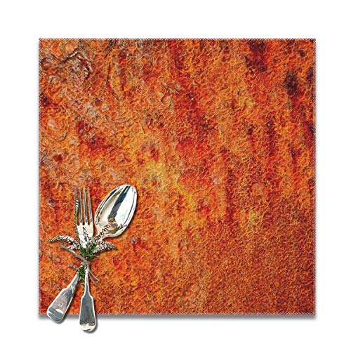 Burnt Orange Placemats for Dining Table,Washable Placemat