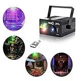 Laser Lights Led Projector,40 Patterns RG Laser DJ Stage Lighting,3 Sources Apertures Lens Red and Green Show With Blue Auto Sound Activated, Best For Disco/Wedding/Birthday/Family Party/ Clubs etc