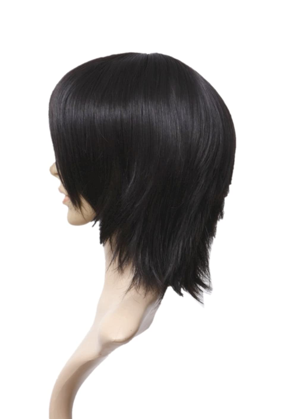 Prettyland Mid-length Hair Wig Straight Layered Fringed Cut with Long Bangs - Natural Black C756 โ image 1