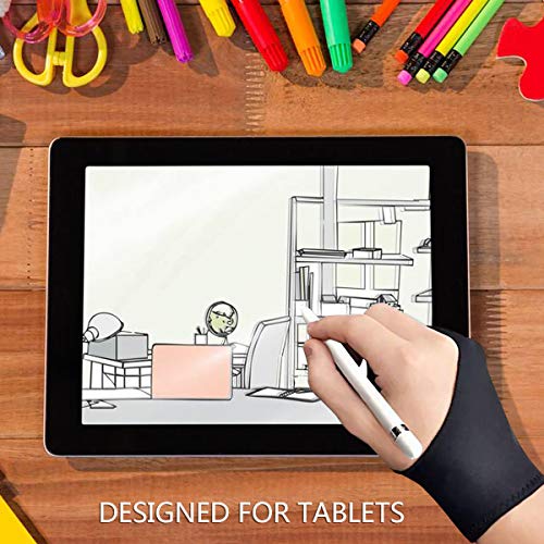 eZAKKA Tablet Drawing Glove, Artist Glove for Graphic Tablet Art Creation Pen Display and iPad Pro Pencil(Blue,Red, Black,Purple)