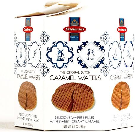 Daelmans Dutch Caramel Wafers Box 8.1 oz each (4 Items Per Order)
