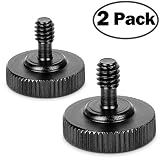 ChromLives Thumb Screw Tripod Screw Camera Quick Release 1/4" Thumbscrew L Bracket Screw Mount Adapter with Bottom 1/4"-20 Female Thread (Pack of 2)