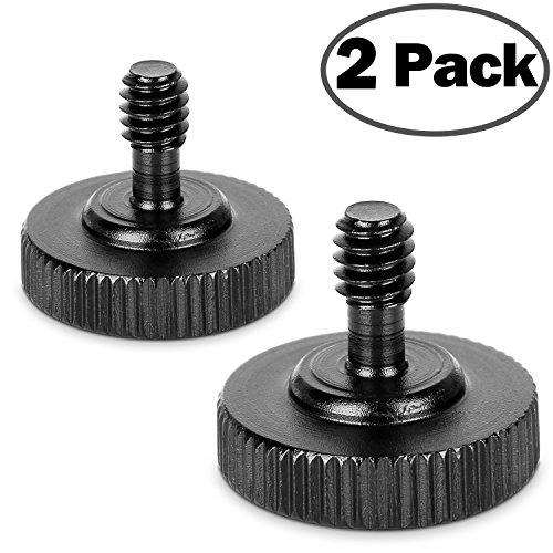 ChromLives Thumb Screw Tripod Screw Camera Quick Release 1/4" Thumbscrew L Bracket Screw Mount Adapter with Bottom 1/4"-20 Female Thread (Pack of 2)