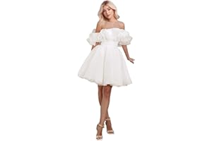 Absyore Satin Short Wedding Dresses for Bride with Bow Bridal Shower Gown White Reception Dress ZXL0021