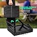 Uten Barbecue Grill Portable Lightweight Simple Charcoal Grill Perfect Foldable Premium BBQ Grill for Outdoor Campers Barbecue Lovers Travel Park Beach Wild etc.[Small, Black]