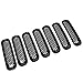 DEDC Jeep Grille Jeep Wrangler Mesh Grill Insert Jeep Grille Guard Front jk Grille Inserts for 2007-2016 (Pack of 7)