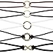 Outee 10 PCS Black Choker Necklace Set Velvet Necklace Choker for Women and Girls