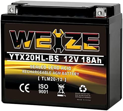 YTX20HL-BS Battery, High Performance - Maintenance Free - Sealed AGM ...