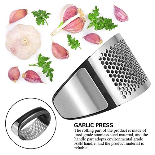 Neepanda Stainless Steel Garlic Press Rocker Garlic Chopper Crusher Rocking Solid Mincer Ginger Crusher Squeezer - Easy to Clean, Dishwasher Safe, Perfect Gift for Any Occasion