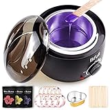 BFULL Wax Warmer (14.2 Oz), Hair Removal Home Waxing Kit with Wax Beans, Sticks, Wax Warmer Collars, Wax Melting Bowls, for Full Body, Legs, Face, Eyebrows, Bikini Women Men Painless at Home Waxing