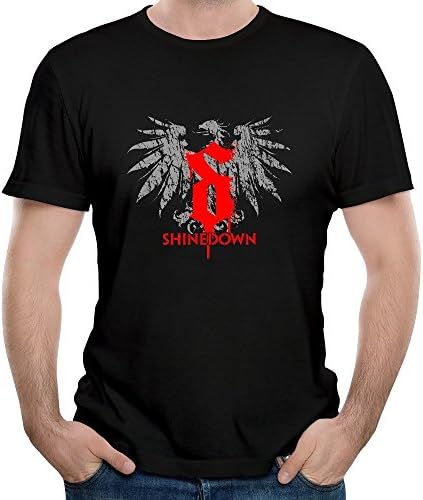 Men's Shinedown Band Phoenix Sketch Short Sleeves T Shirts Black