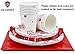 Galashield Christmas Disposable Dinnerware Set Supplies for 10 Guests Includes Paper Plates, Cups, Napkins, and Tablecloth