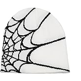 WAMSOLE Y2k Spider Beanie Hats MEA Culpa Knitted Hat Streetwear Headwear Winter Wool Acrylic Knit Skull Cap for Men Women
