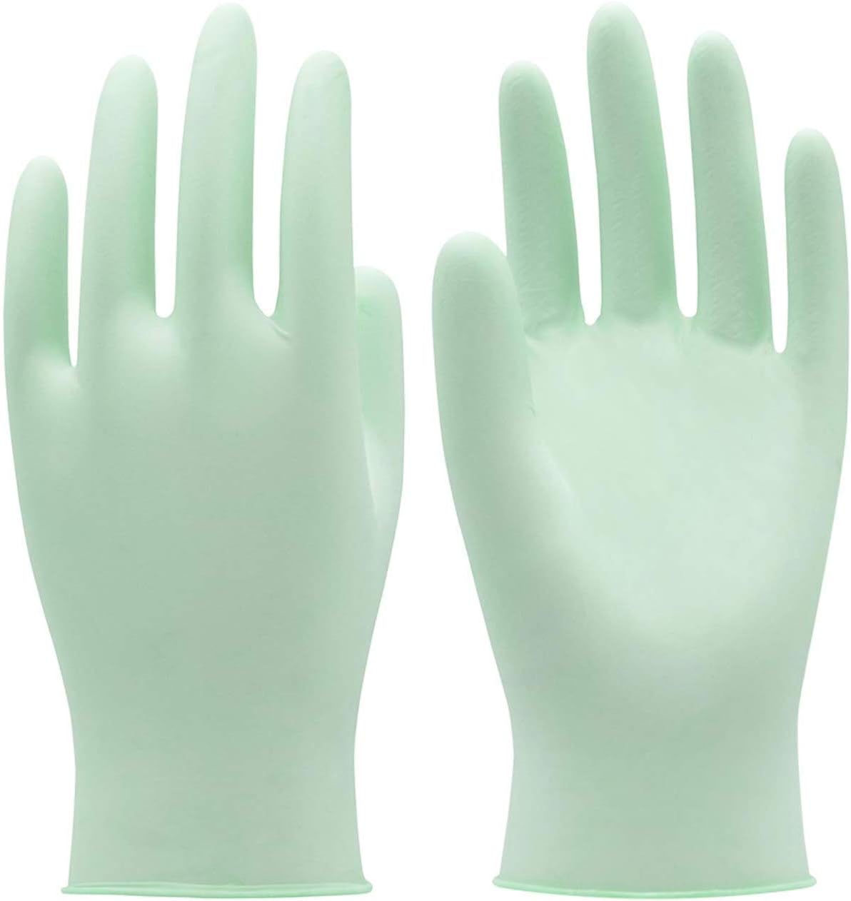 ZAFUAZ Protection Lanolin Vitamin E Coated Latex Disposable Gloves 3 mil Exam Grade Ambidextrous Fully Textured Beaded Cuff Large Pack of 50